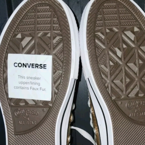 Girls Gold Glitter Hightop Converse size 13 - Picture 4 of 5